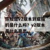 你知道v2版本到底指的是什么吗？v2版本是什么意思