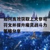 如何高效获取上犬祭司符文并提升魔灵战斗力策略分享