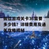 微信游戏关卡36需要多少钱？详细费用及通关攻略揭秘