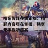 精东传媒在线正版：精彩内容尽在掌握，畅享无限视听盛宴