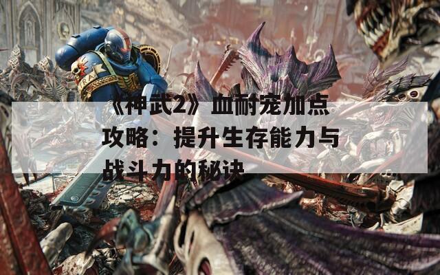 《神武2》血耐宠加点攻略：提升生存能力与战斗力的秘诀