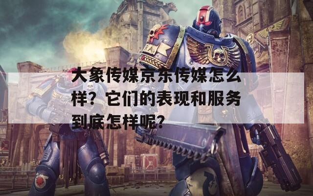 大象传媒京东传媒怎么样？它们的表现和服务到底怎样呢？