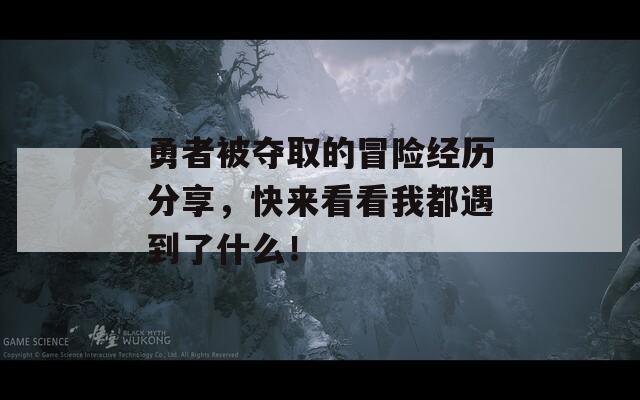 勇者被夺取的冒险经历分享，快来看看我都遇到了什么！