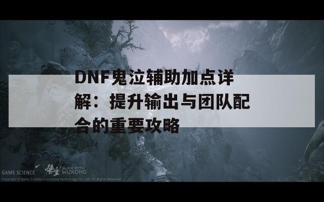 DNF鬼泣辅助加点详解：提升输出与团队配合的重要攻略