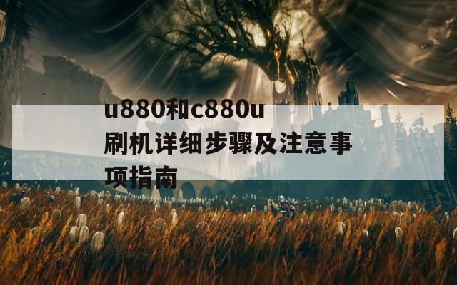 u880和c880u刷机详细步骤及注意事项指南