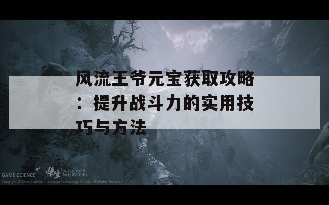 风流王爷元宝获取攻略：提升战斗力的实用技巧与方法