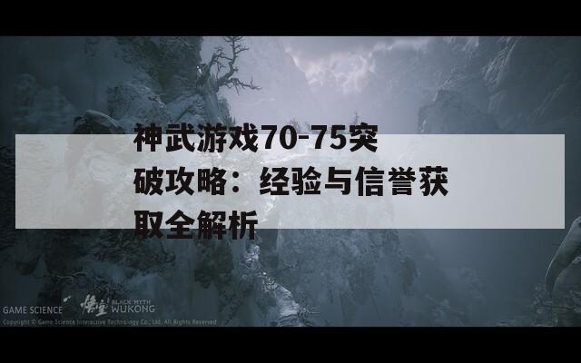 神武游戏70-75突破攻略：经验与信誉获取全解析