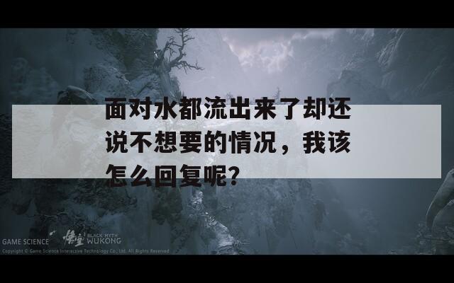 面对水都流出来了却还说不想要的情况，我该怎么回复呢？