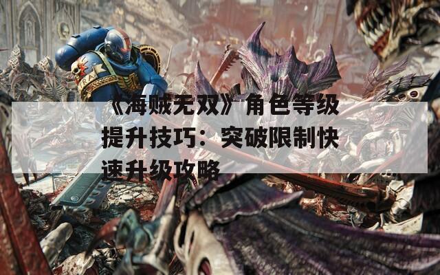 《海贼无双》角色等级提升技巧：突破限制快速升级攻略