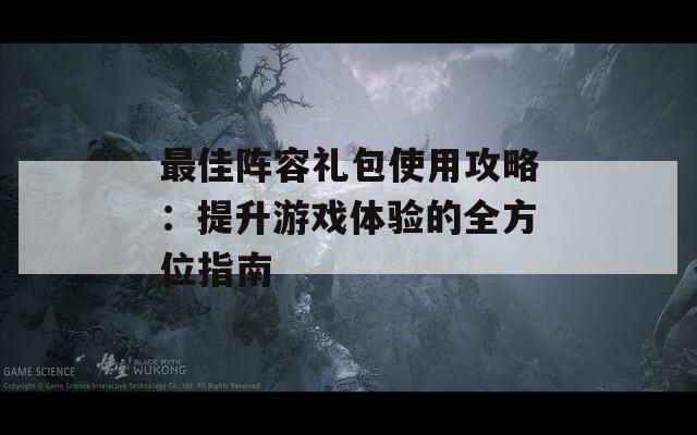 最佳阵容礼包使用攻略：提升游戏体验的全方位指南