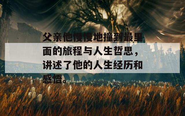 父亲他慢慢地撞到最里面的旅程与人生哲思，讲述了他的人生经历和感悟。