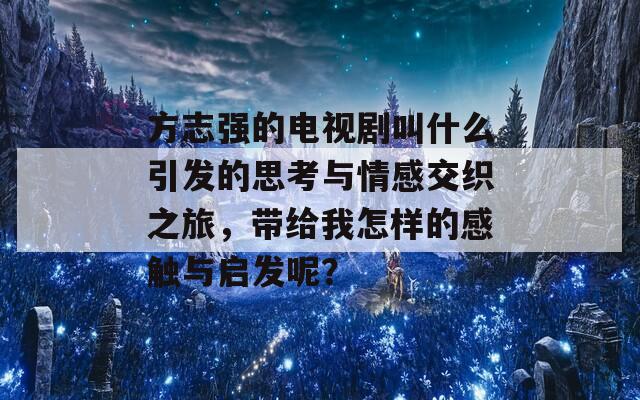 方志强的电视剧叫什么引发的思考与情感交织之旅，带给我怎样的感触与启发呢？