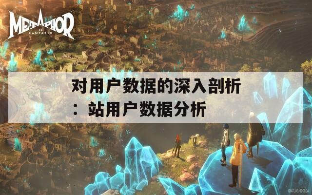 对用户数据的深入剖析：站用户数据分析