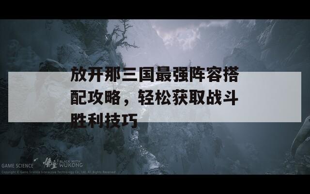放开那三国最强阵容搭配攻略，轻松获取战斗胜利技巧