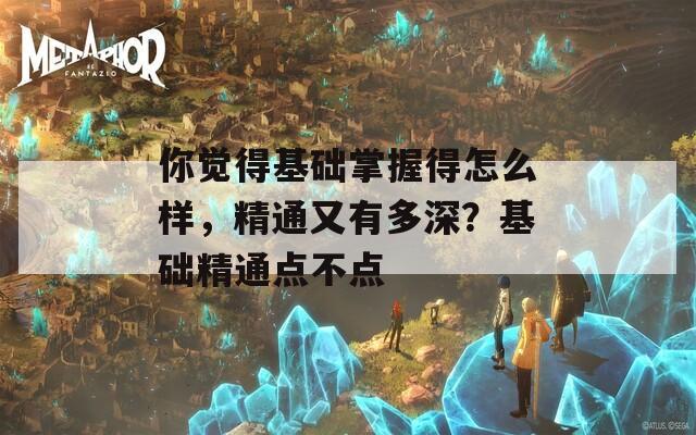 你觉得基础掌握得怎么样，精通又有多深？基础精通点不点