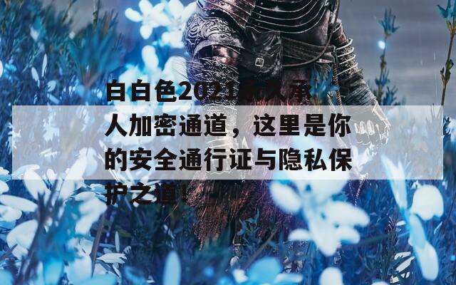 白白色2021永久承人加密通道，这里是你的安全通行证与隐私保护之道！